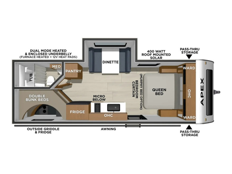 2027 Apex Nano 208BHS Travel Trailer
